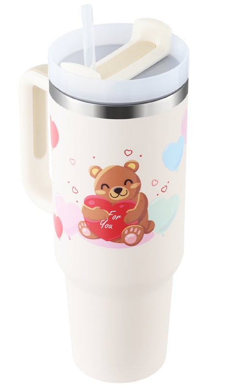 Tumbler med handtag.