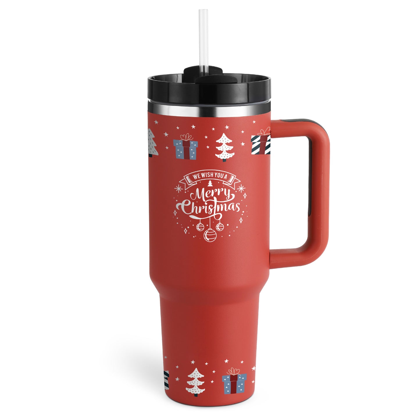 Tumbler med handtag.