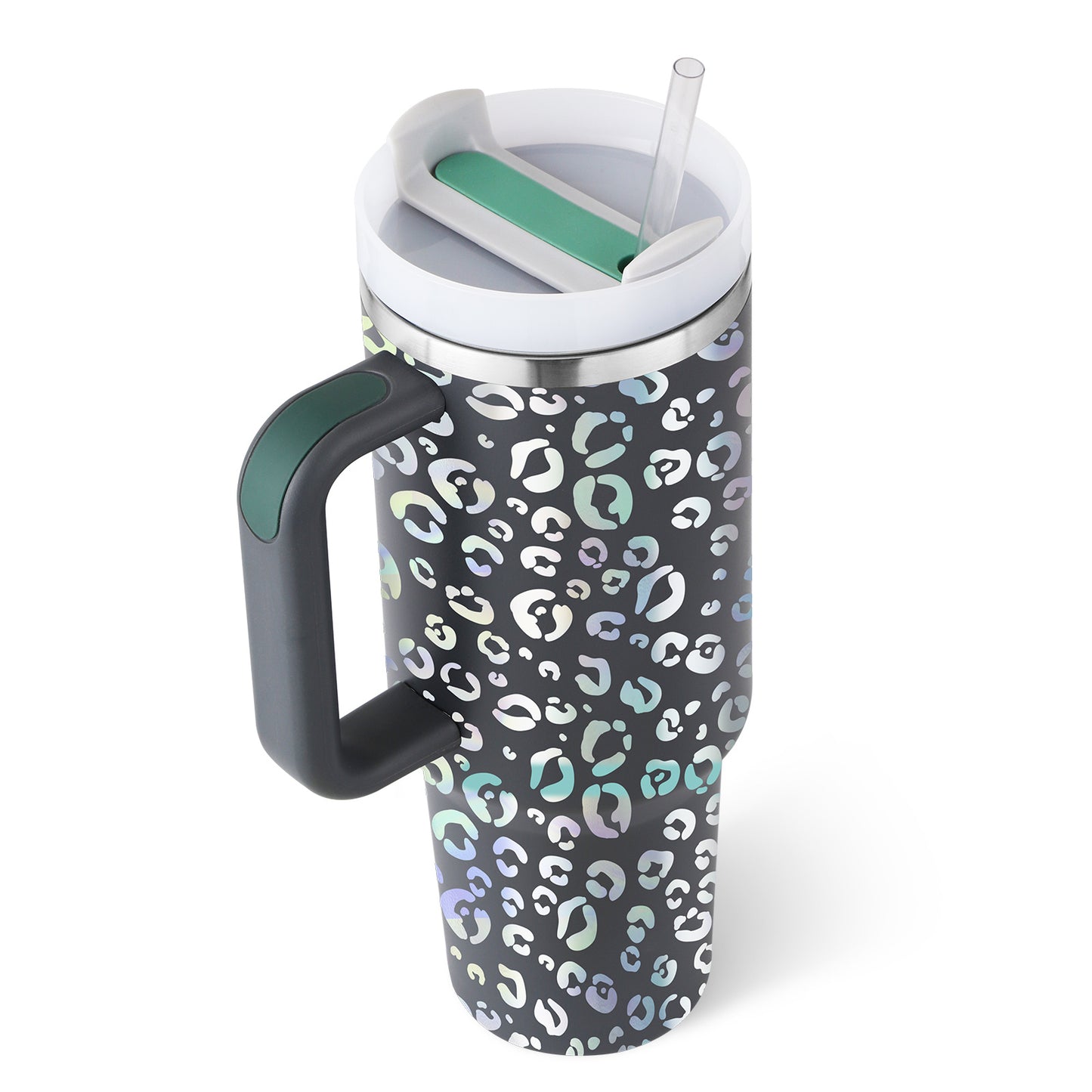 Tumbler med handtag.