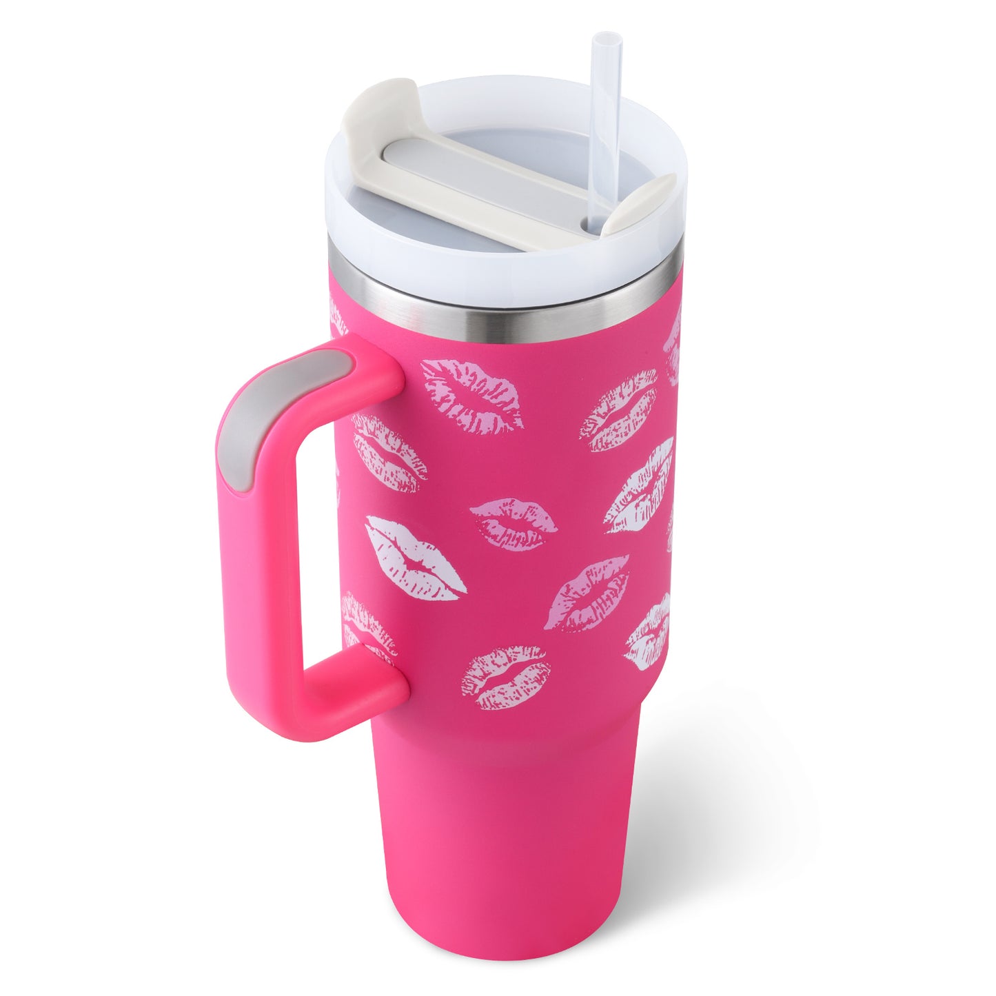 Tumbler med handtag.