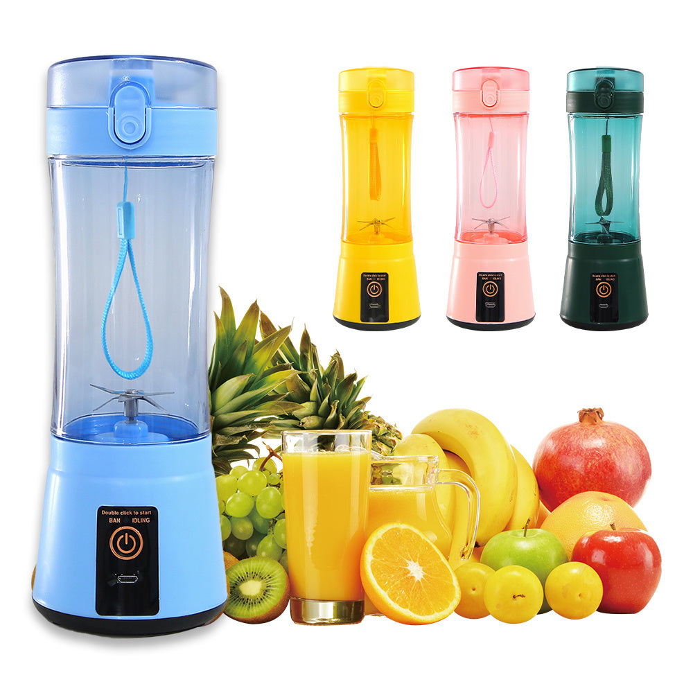 Bärbar elektrisk fruktjuicepress, trådlös och USB-uppladdningsbar mini-mixer