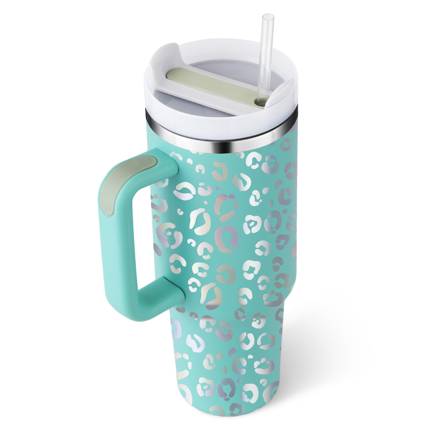 Tumbler med handtag.
